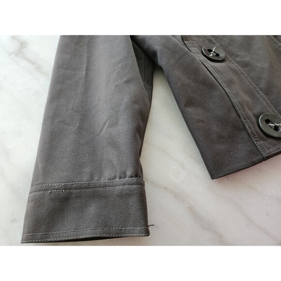 Sharagano Studio Jacket Size L, Brown Cotton Blend Lined Hook & Loop Closures - Picture 5 of 10